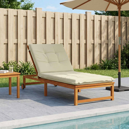 Sunlounger Cushion GEMERT 100% Polyester Cream 190 x 80 x 9 cm