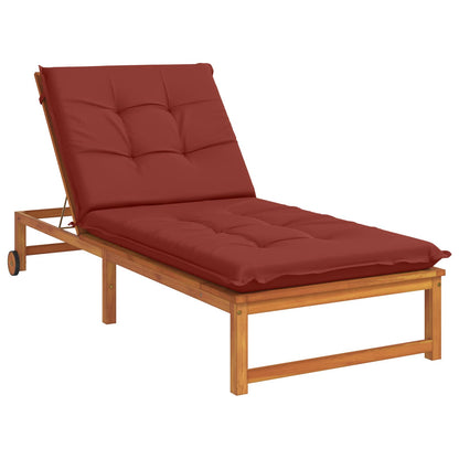 Sunlounger Cushion GEMERT 100% Polyester Red 190 x 90 x 9 cm