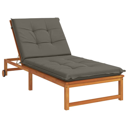 Sunlounger Cushion GEMERT 100% Polyester Grey 190 x 90 x 9 cm