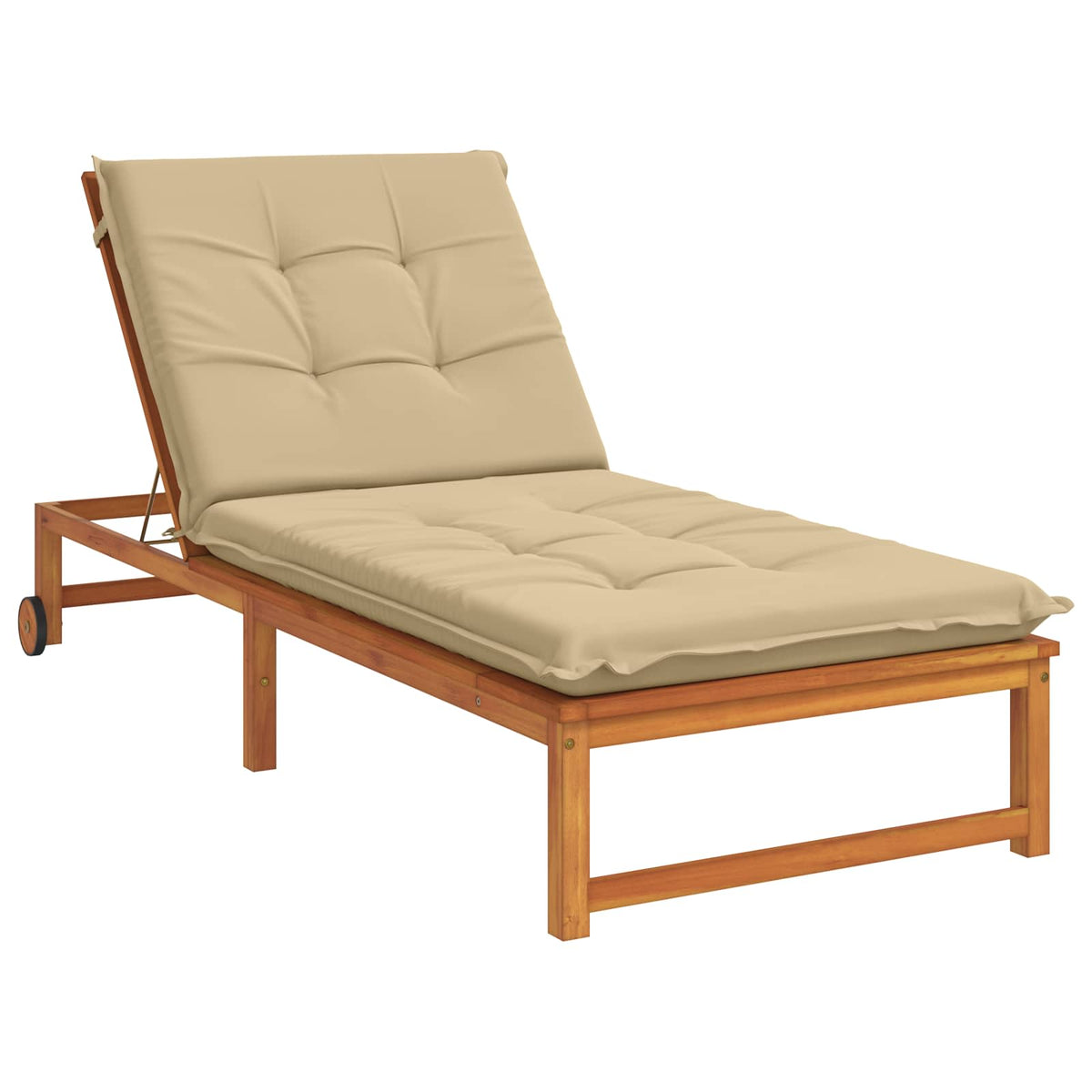 Sunlounger Cushion GEMERT 100% Polyester Beige 190 x 90 x 9 cm