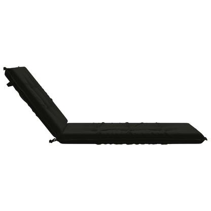 Sunlounger Cushion GEMERT 100% Polyester Black 190 x 90 x 9 cm