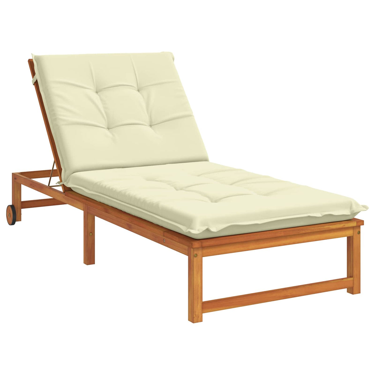 Sunlounger Cushion GEMERT 100% Polyester Cream 190 x 90 x 9 cm
