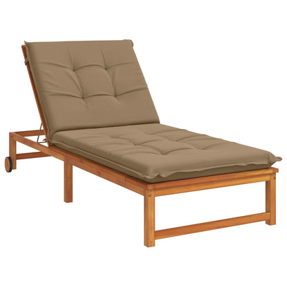 Sunlounger Cushion GEMERT 100% Polyester Taupe 190 x 90 x 9 cm