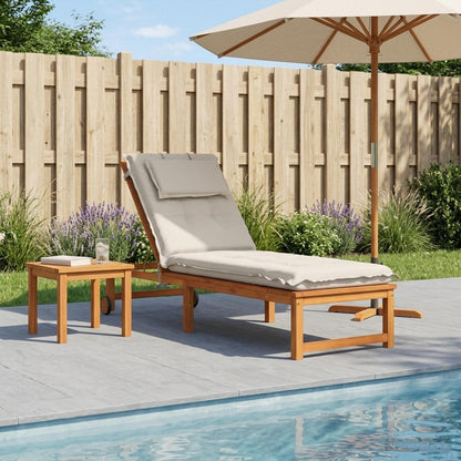 Sunlounger Cushion GEMERT 100% Polyester White 190 x 60 x 9 cm