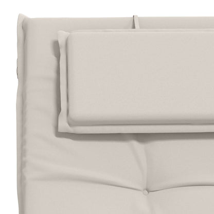 Sunlounger Cushion GEMERT 100% Polyester White 190 x 60 x 9 cm