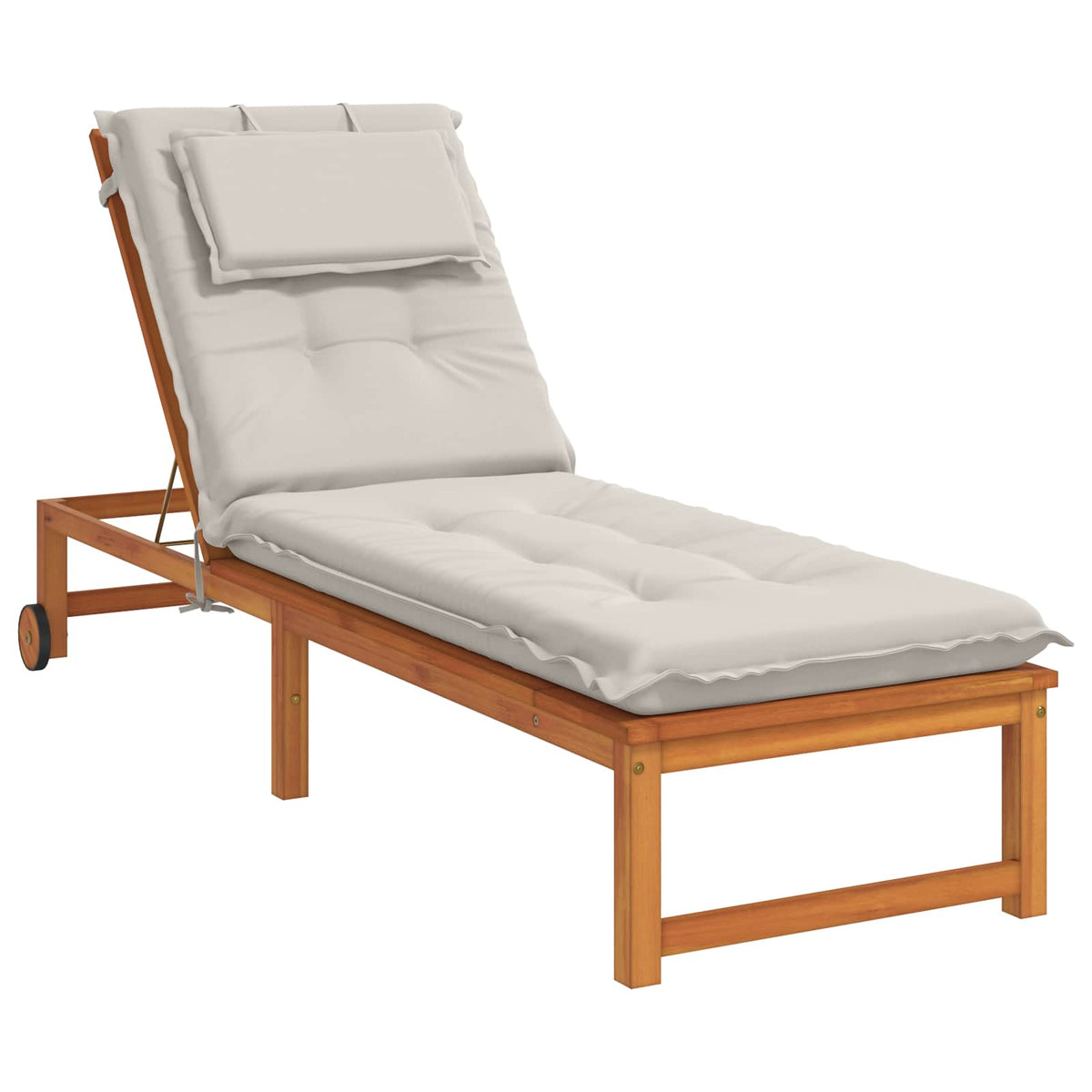 Sunlounger Cushion GEMERT 100% Polyester White 190 x 60 x 9 cm