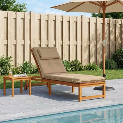 Sunlounger Cushion GEMERT 100% Polyester Sand 190 x 60 x 9 cm