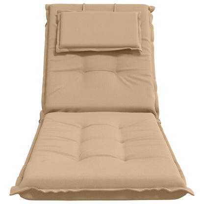 Sunlounger Cushion GEMERT 100% Polyester Sand 190 x 60 x 9 cm