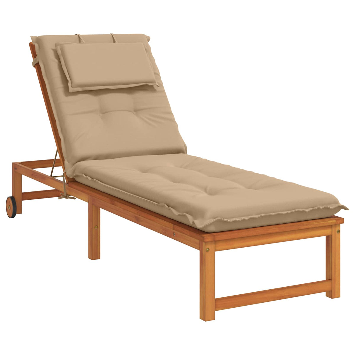 Sunlounger Cushion GEMERT 100% Polyester Sand 190 x 60 x 9 cm
