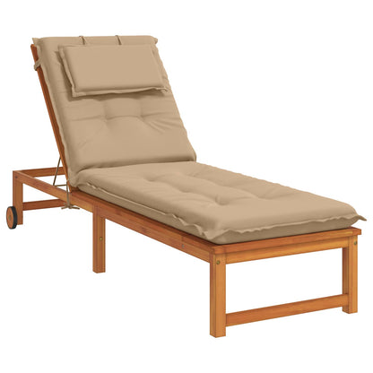 Sunlounger Cushion GEMERT 100% Polyester Sand 190 x 60 x 9 cm