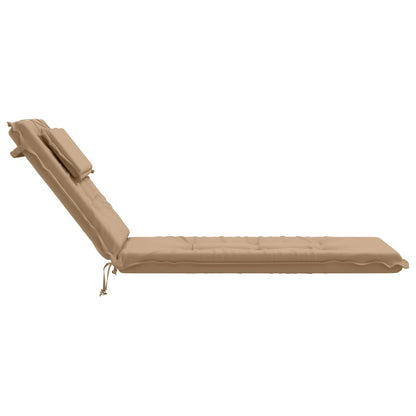Sunlounger Cushion GEMERT 100% Polyester Sand 190 x 60 x 9 cm