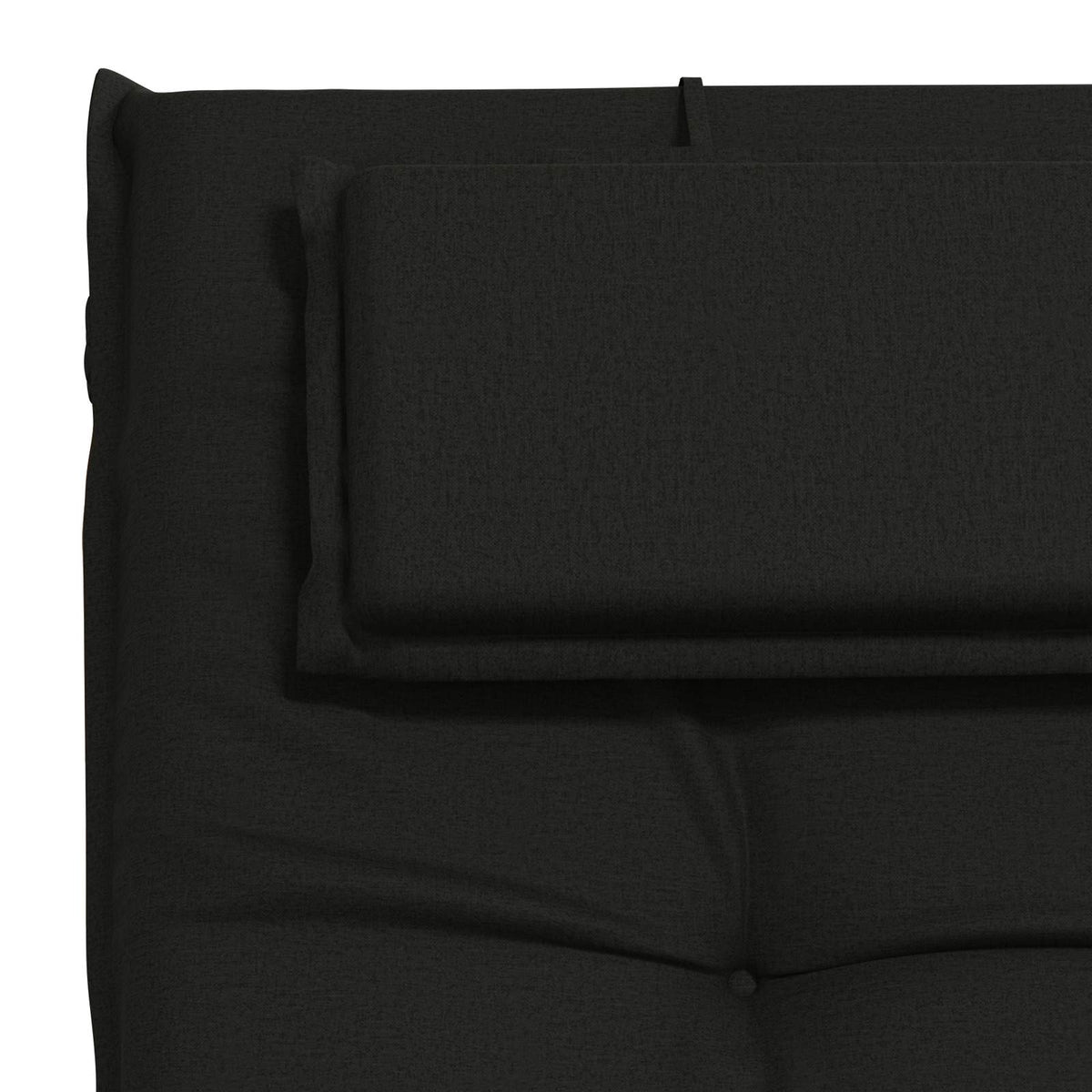 Sunlounger Cushion GEMERT 100% Polyester Black 190 x 60 x 9 cm