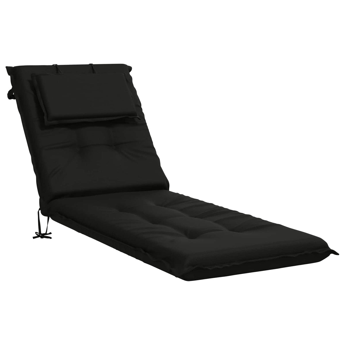 Sunlounger Cushion GEMERT 100% Polyester Black 190 x 60 x 9 cm