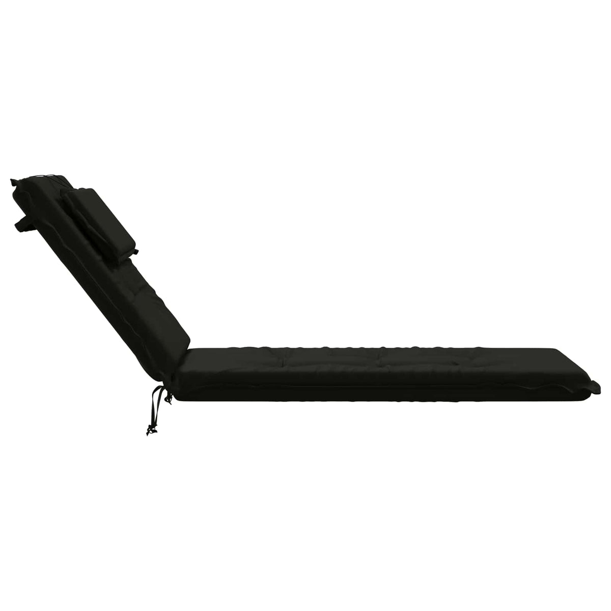 Sunlounger Cushion GEMERT 100% Polyester Black 190 x 60 x 9 cm
