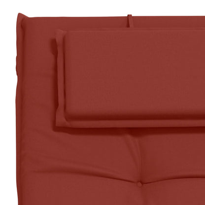 Sunlounger Cushion GEMERT 100% Polyester Red 190 x 60 x 9 cm