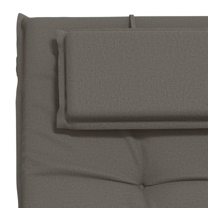 Sunlounger Cushion GEMERT 100% Polyester Grey 190 x 60 x 9 cm