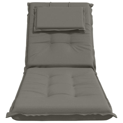 Sunlounger Cushion GEMERT 100% Polyester Grey 190 x 60 x 9 cm