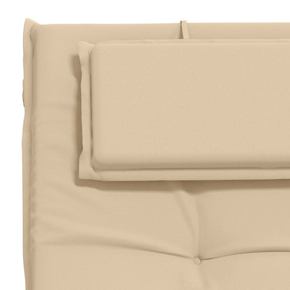 Sunlounger Cushion GEMERT 100% Polyester Cream 190 x 60 x 9 cm