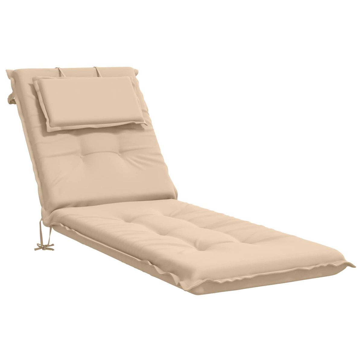 Sunlounger Cushion GEMERT 100% Polyester Cream 190 x 60 x 9 cm