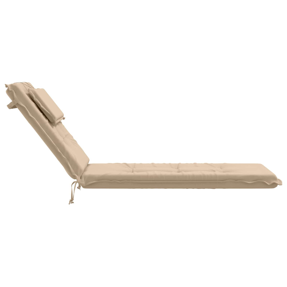 Sunlounger Cushion GEMERT 100% Polyester Cream 190 x 60 x 9 cm