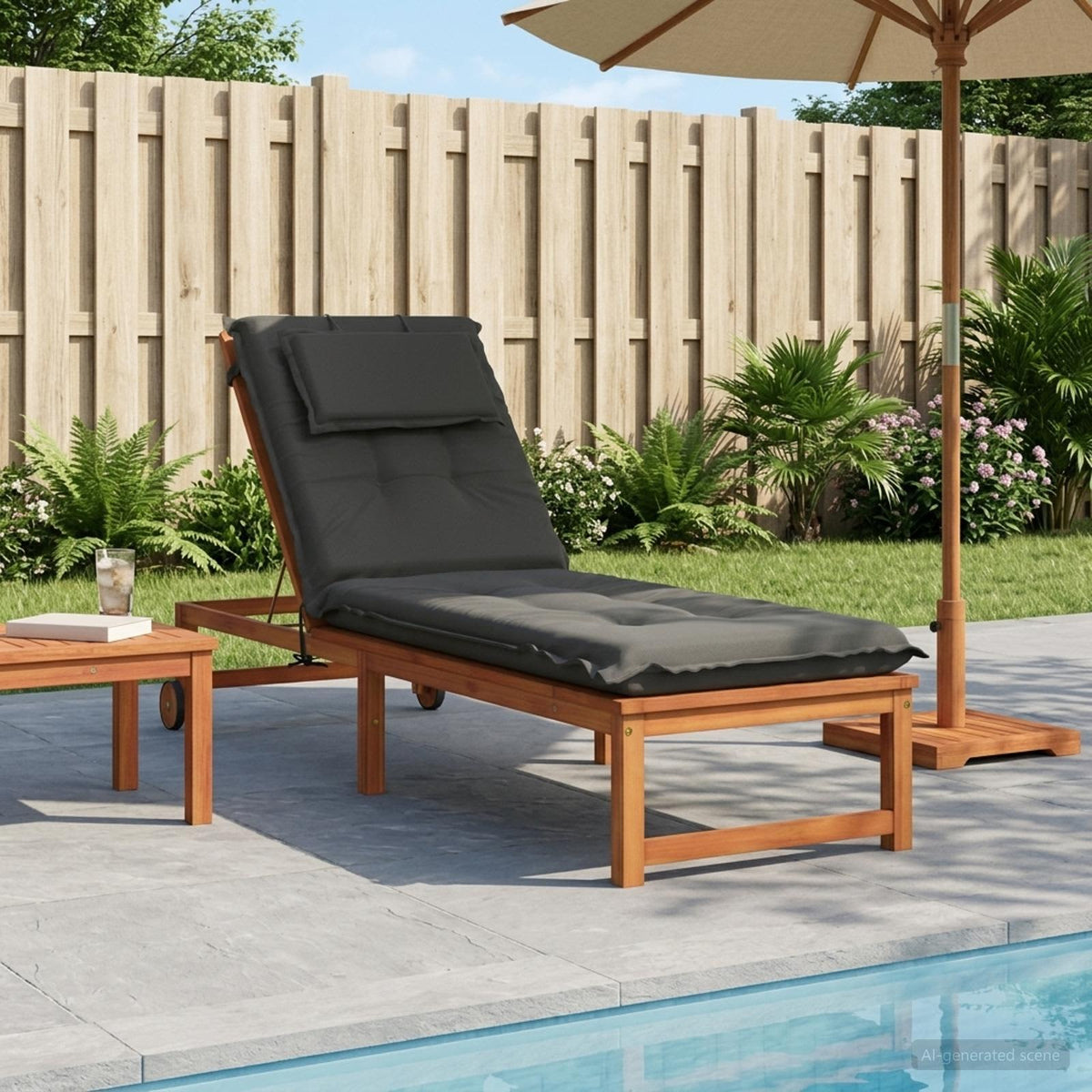 Sunlounger Cushion GEMERT 100% Polyester Anthracite
