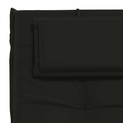 Sunlounger Cushion GEMERT 100% Polyester Black 190 x 60 x 9 cm