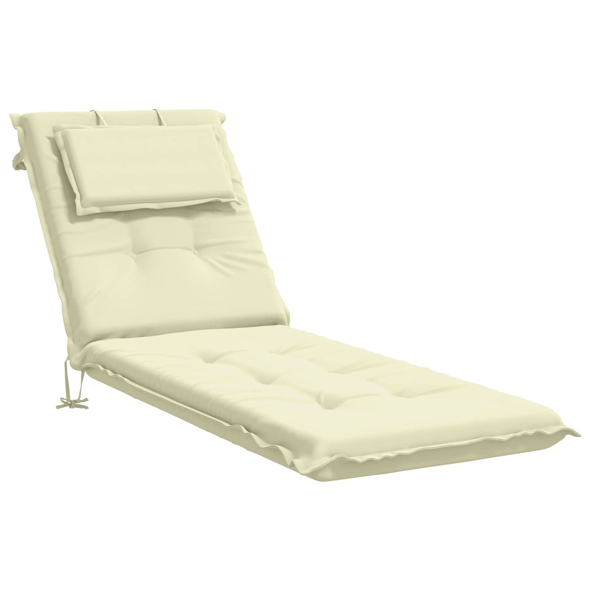 Sunlounger Cushion GEMERT 100% Polyester Cream 190 x 60 x 9 cm