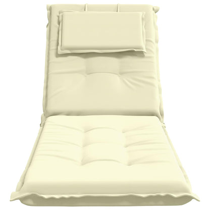 Sunlounger Cushion GEMERT 100% Polyester Cream 190 x 60 x 9 cm