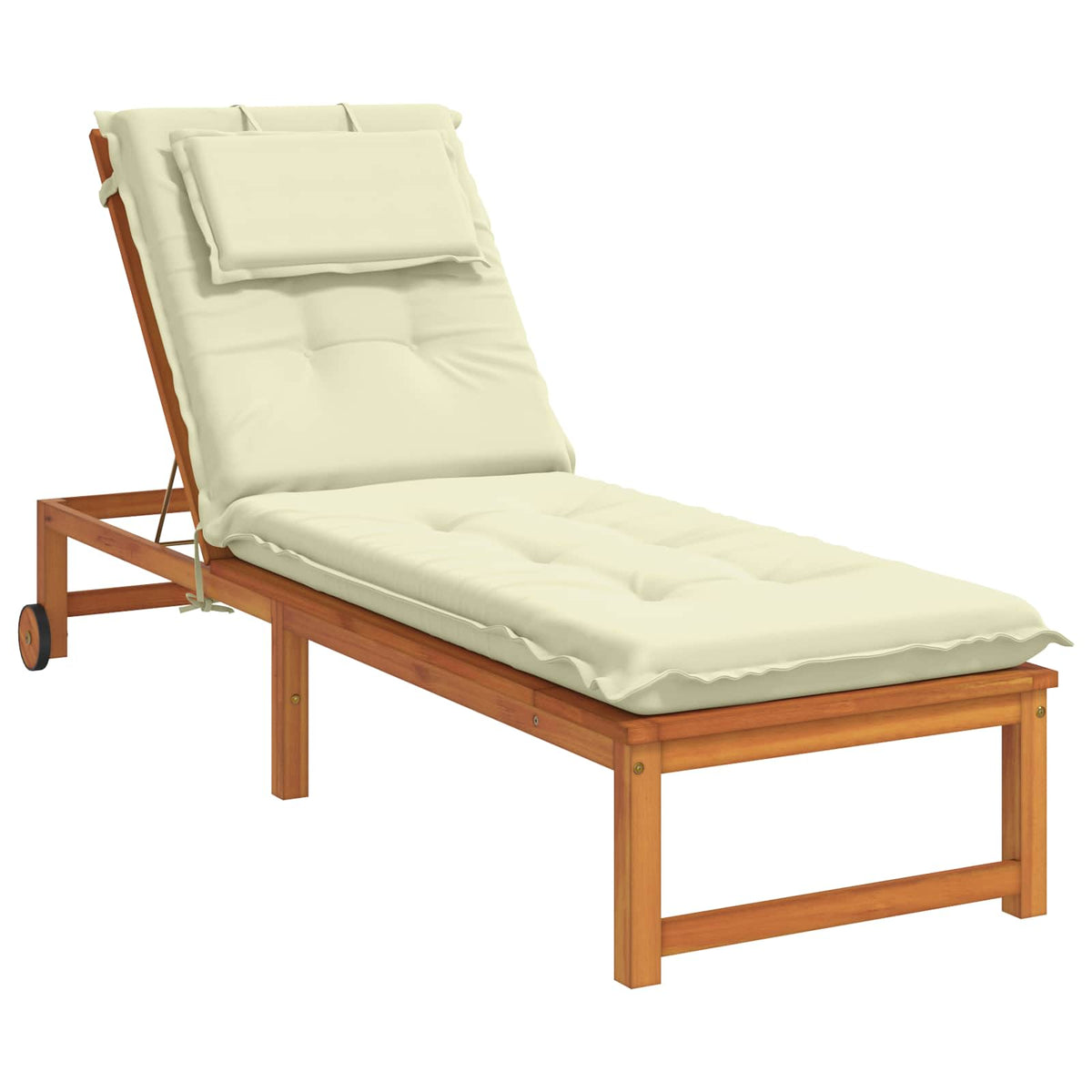 Sunlounger Cushion GEMERT 100% Polyester Cream 190 x 60 x 9 cm