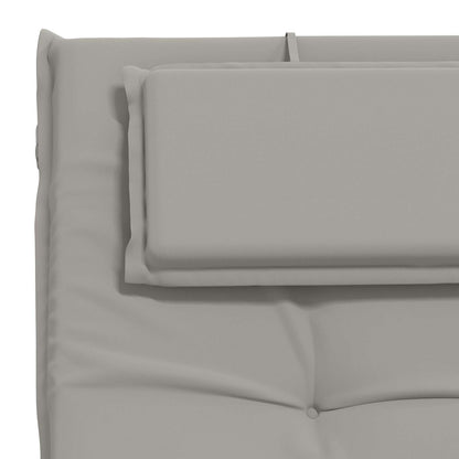 Sunlounger Cushion GEMERT 100% Polyester Grey 190 x 60 x 9 cm