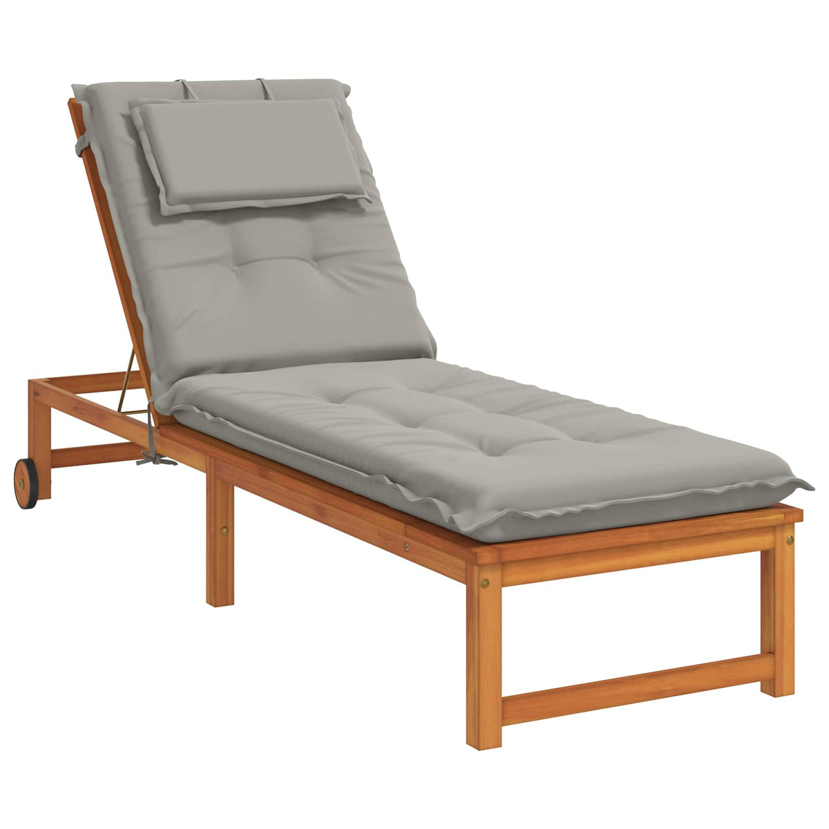 Sunlounger Cushion GEMERT 100% Polyester Grey 190 x 60 x 9 cm