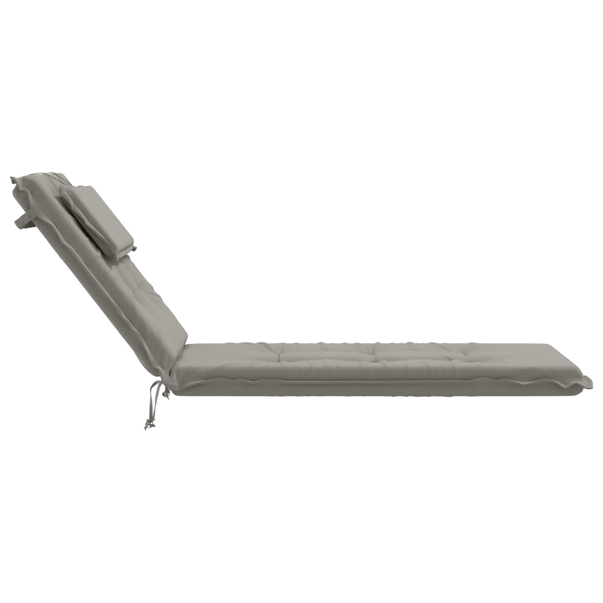 Sunlounger Cushion GEMERT 100% Polyester Grey 190 x 60 x 9 cm