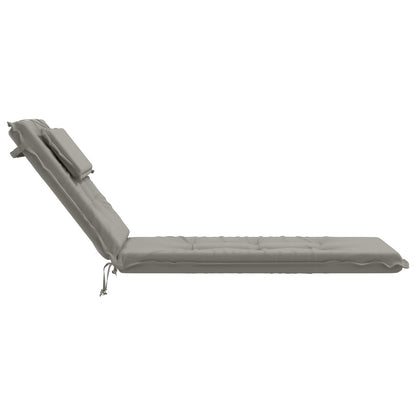 Sunlounger Cushion GEMERT 100% Polyester Grey 190 x 60 x 9 cm