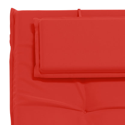 Sunlounger Cushion GEMERT 100% Polyester Red 190 x 60 x 9 cm
