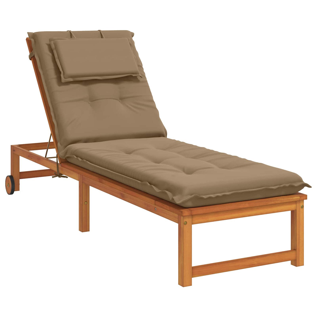 Sunlounger Cushion GEMERT 100% Polyester Taupe 190 x 60 x 9 cm