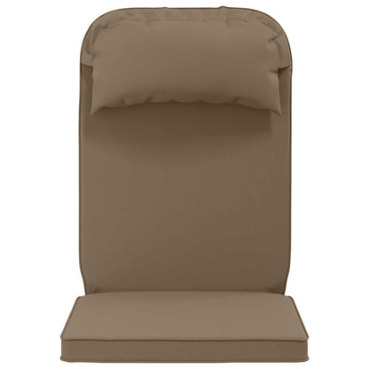 Sun Lounger Cushion 100% Polyester Taupe 55 x 124 x 5 cm