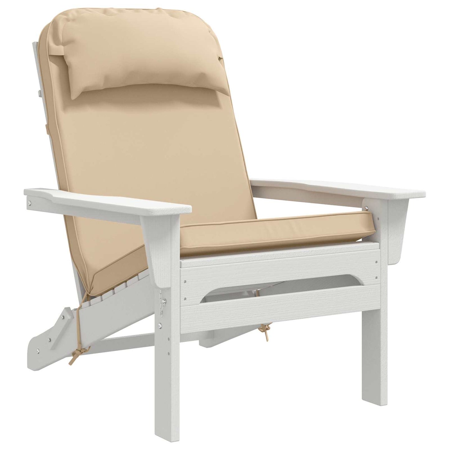Sun Lounger Cushion 100% Polyester Cream 55 x 124 x 5 cm
