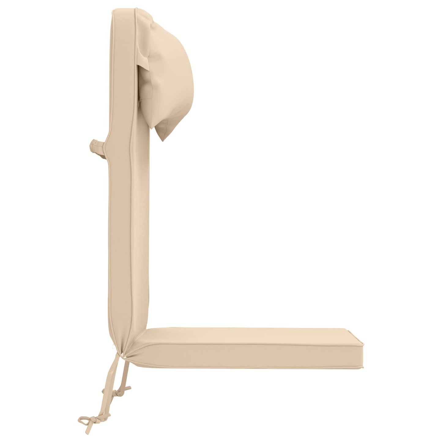 Sun Lounger Cushion 100% Polyester Cream 55 x 124 x 5 cm
