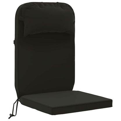 Sun Lounger Cushion 100% Polyester Black 55 x 124 x 5 cm