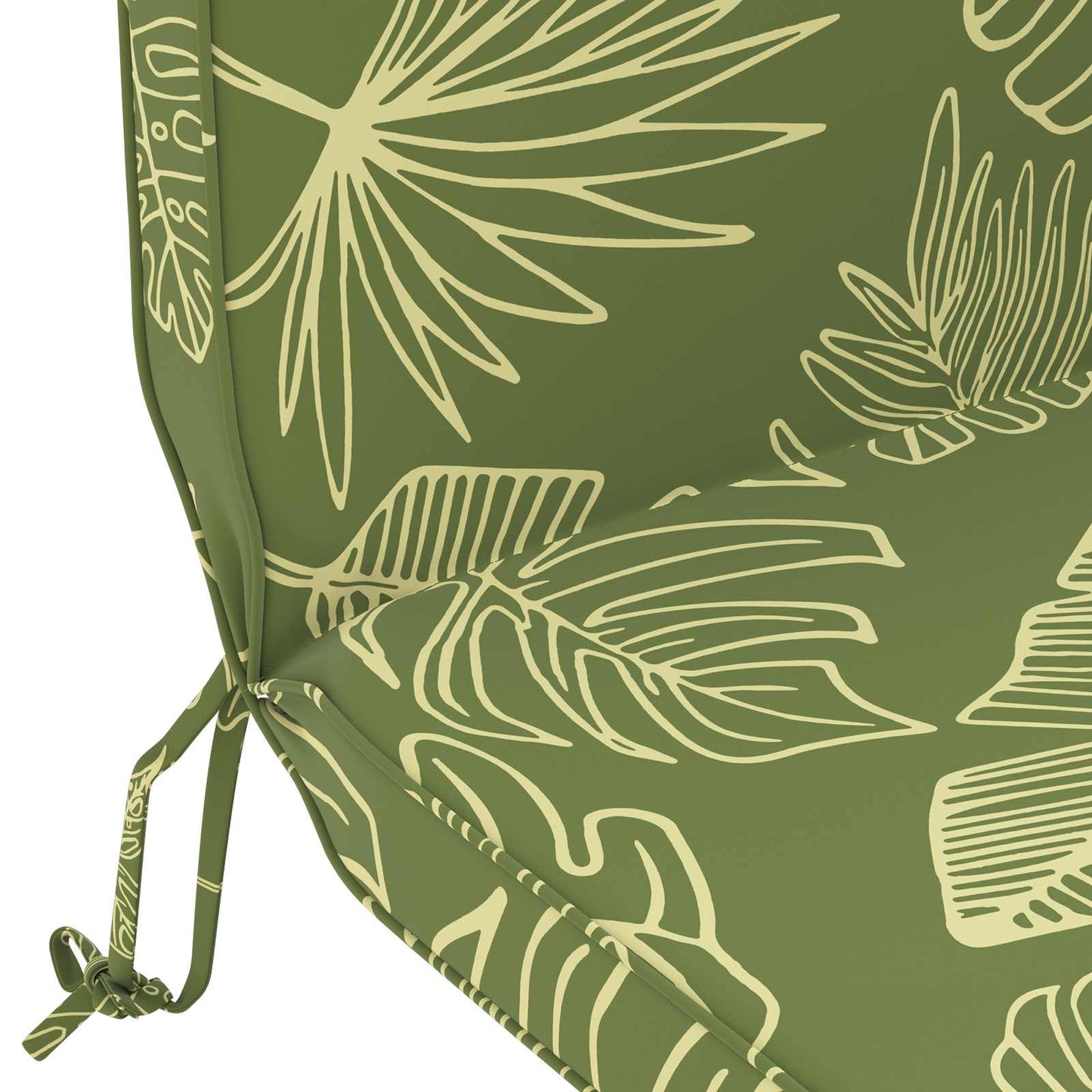 Sun Lounger Cushion 100% Polyester Leaf Design 55 x 124 x 5 cm