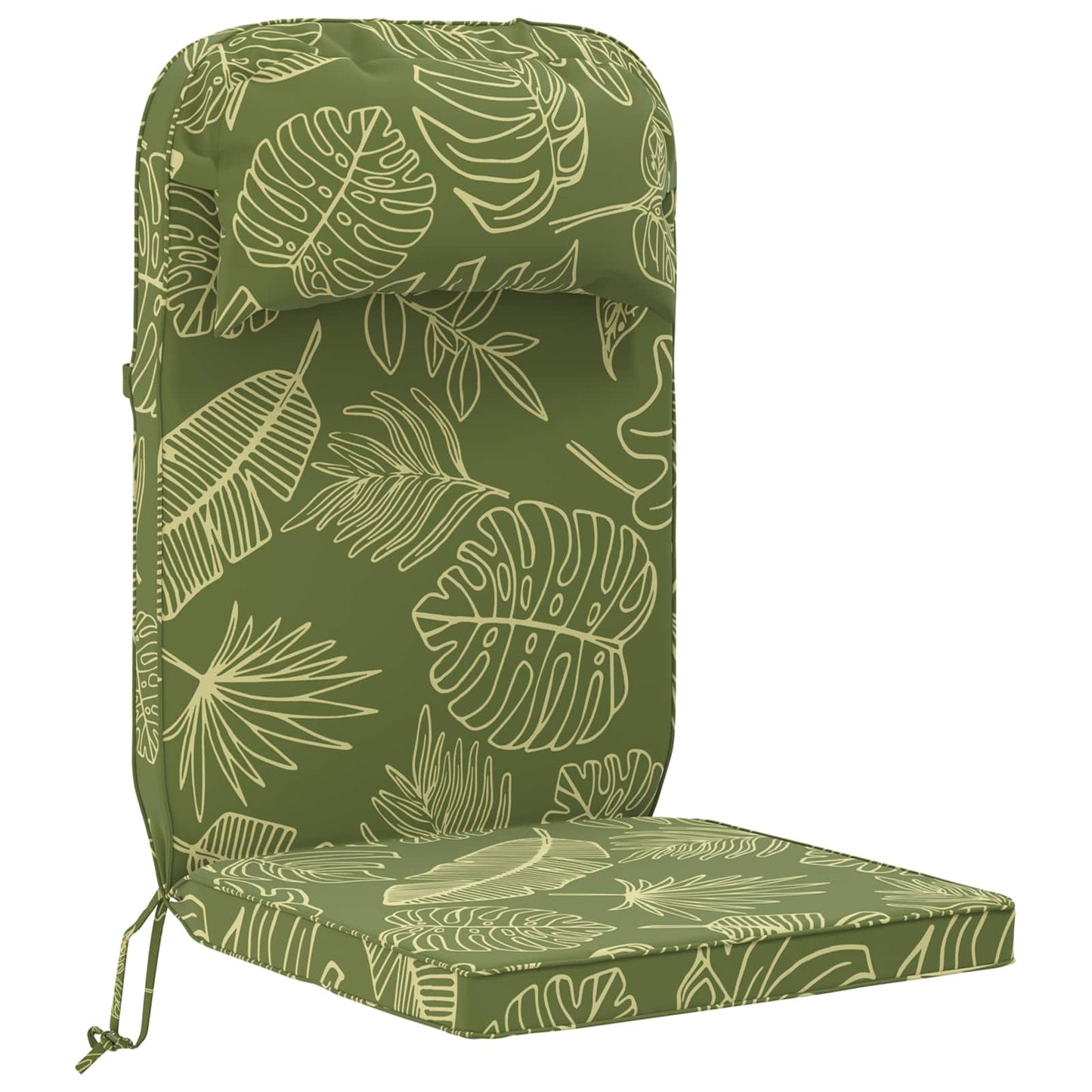 Sun Lounger Cushion 100% Polyester Leaf Design 55 x 124 x 5 cm