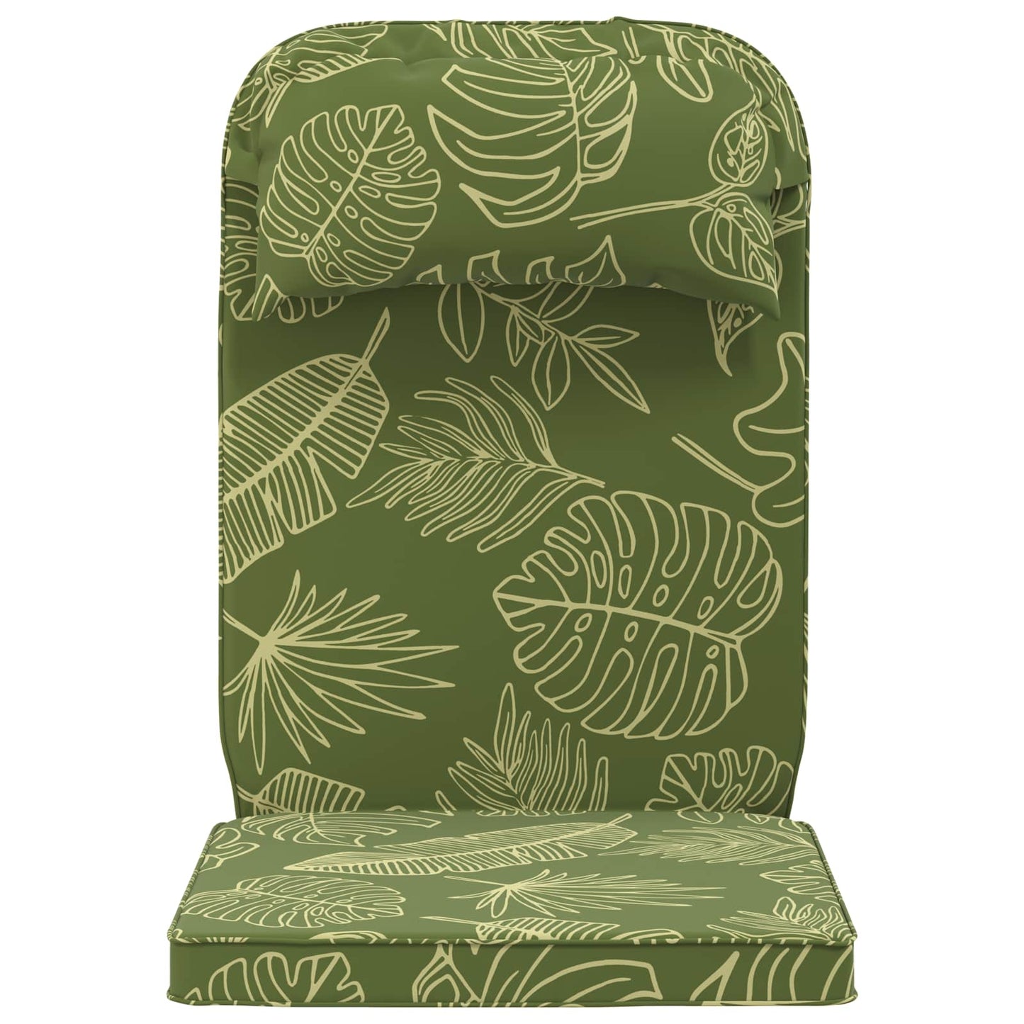 Sun Lounger Cushion 100% Polyester Leaf Design 55 x 124 x 5 cm