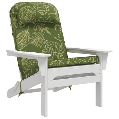 Sun Lounger Cushion 100% Polyester Leaf Design 55 x 124 x 5 cm