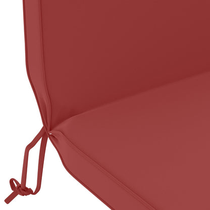 Sun Lounger Cushion 100% Polyester Wine Red 55 x 124 x 5 cm