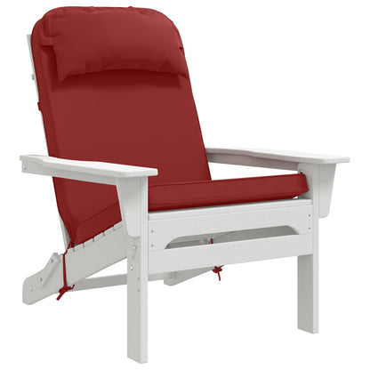 Sun Lounger Cushion 100% Polyester Wine Red 55 x 124 x 5 cm
