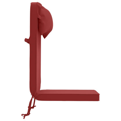 Sun Lounger Cushion 100% Polyester Wine Red 55 x 124 x 5 cm