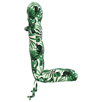 Sun Lounger Cushion PUTTEN 100% Polyester Leaf Pattern