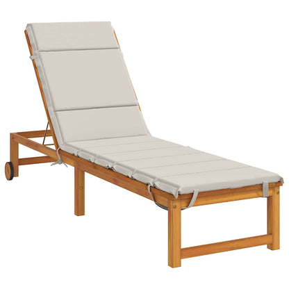 Sunlounger Cushion GEMERT 100% Polyester White 200 x 50 x 3 cm