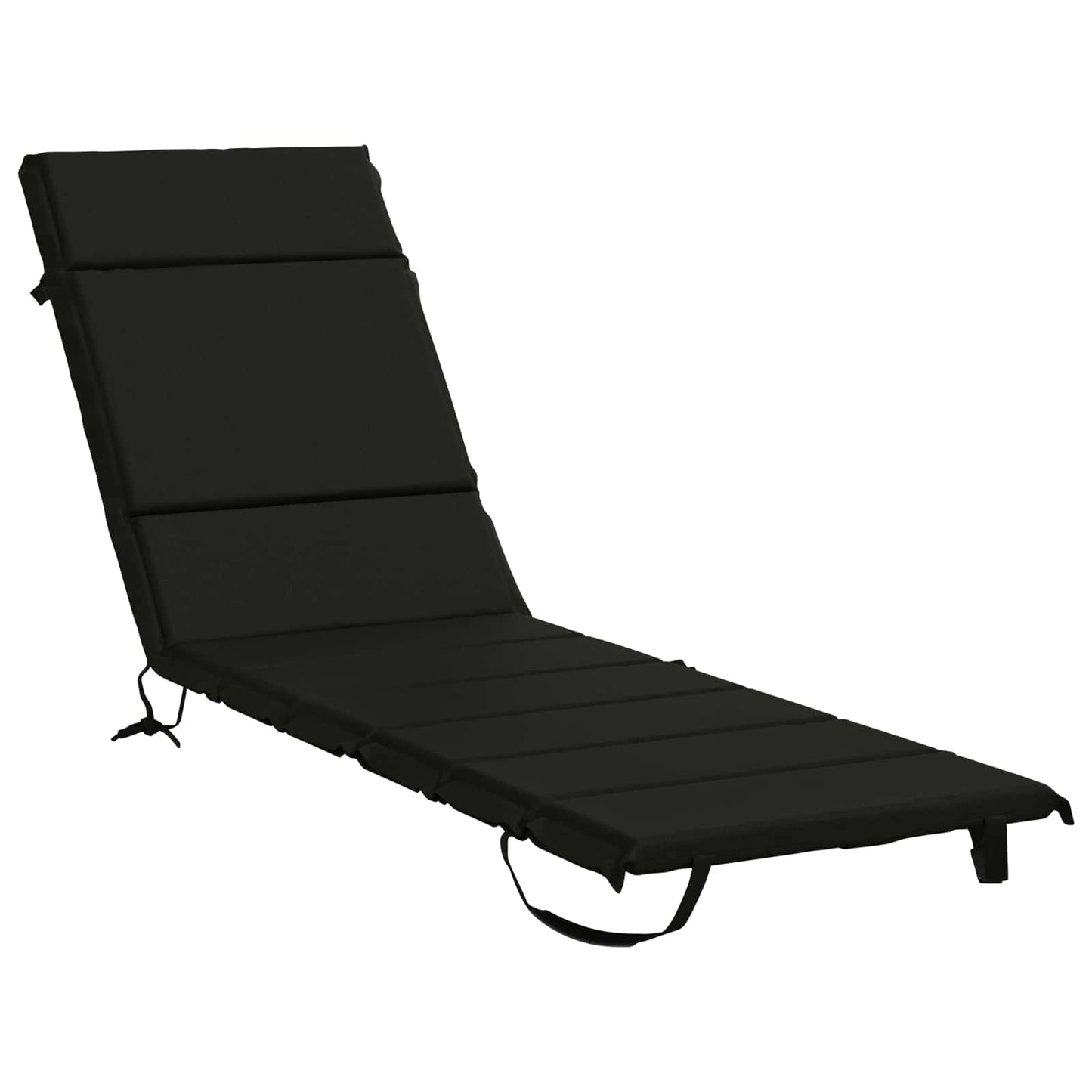 Sunlounger Cushion GEMERT 100% Polyester Black 200 x 50 x 3 cm