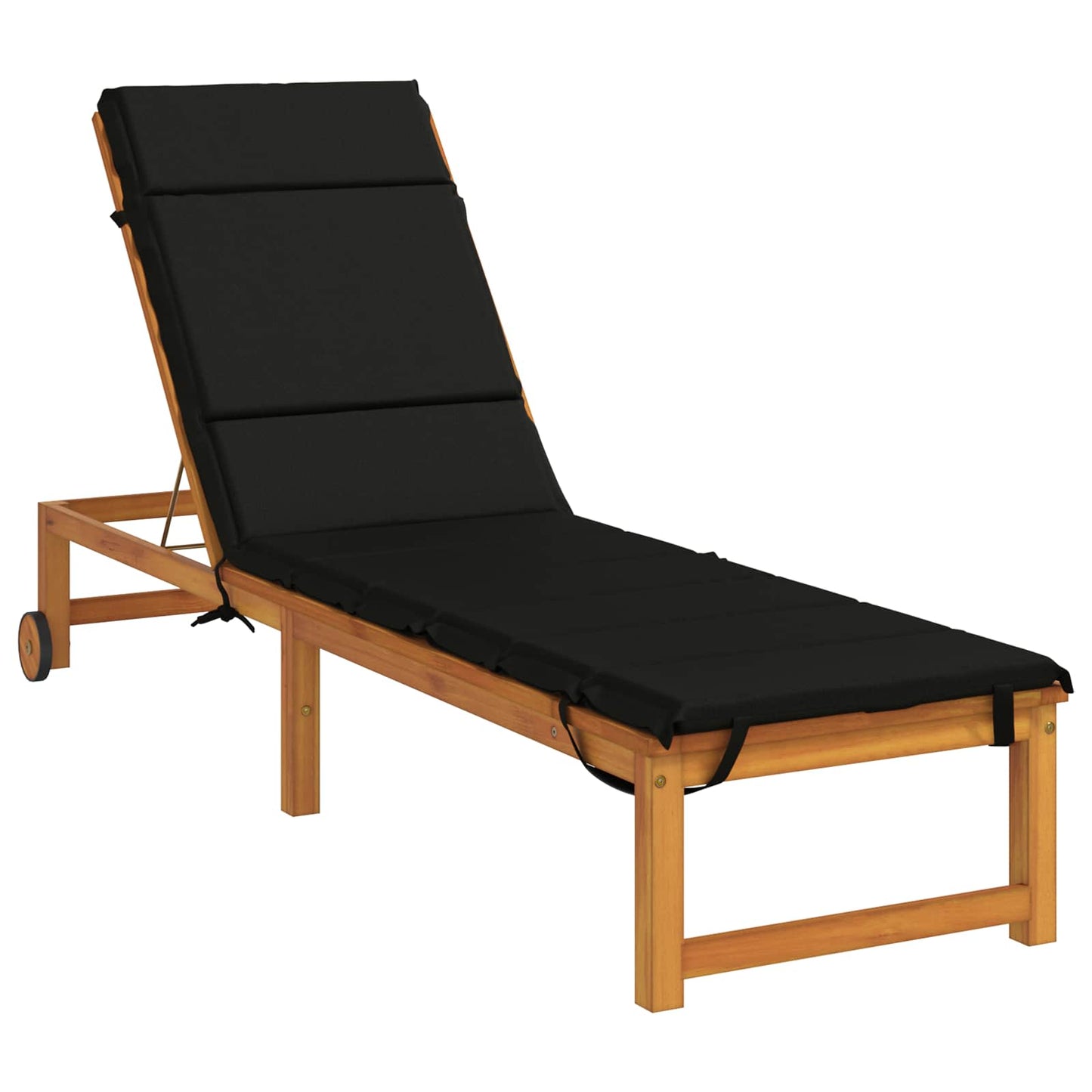 Sunlounger Cushion GEMERT 100% Polyester Black 200 x 50 x 3 cm